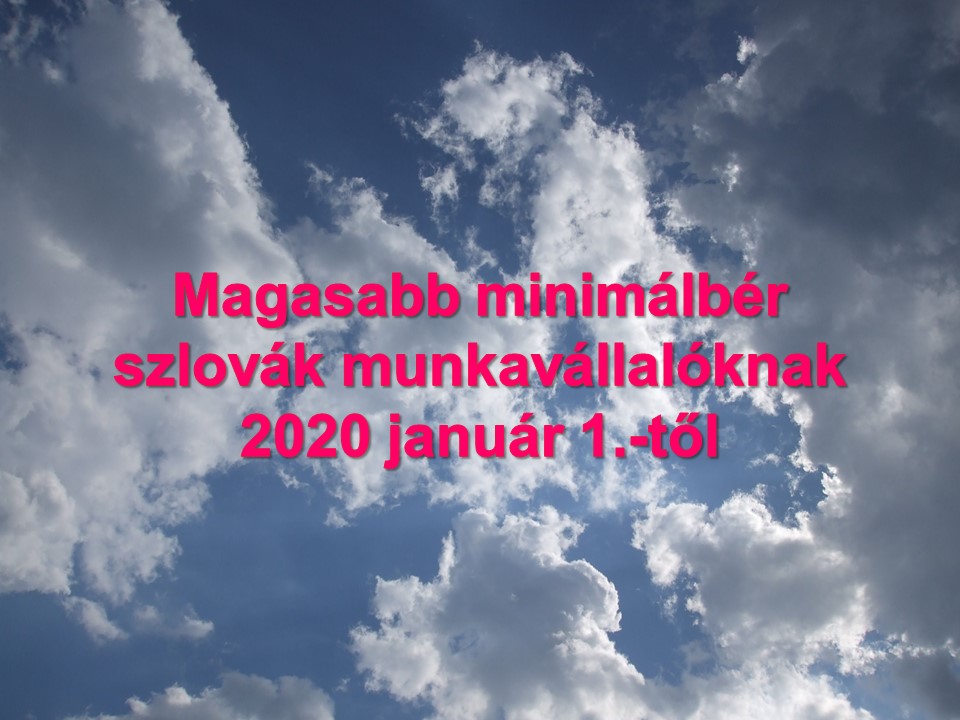Magasabb minimálbér szlovák munkavállalóknak 2020 