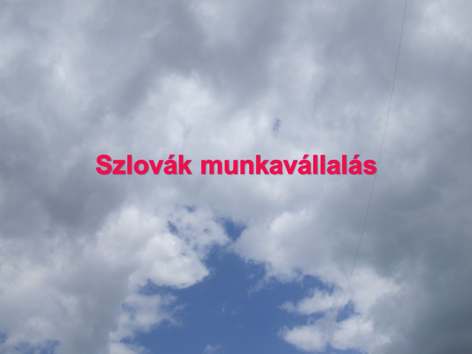 Szlovák munkavállalás
Janok Júlia
Vállalkozás Szlovákiában